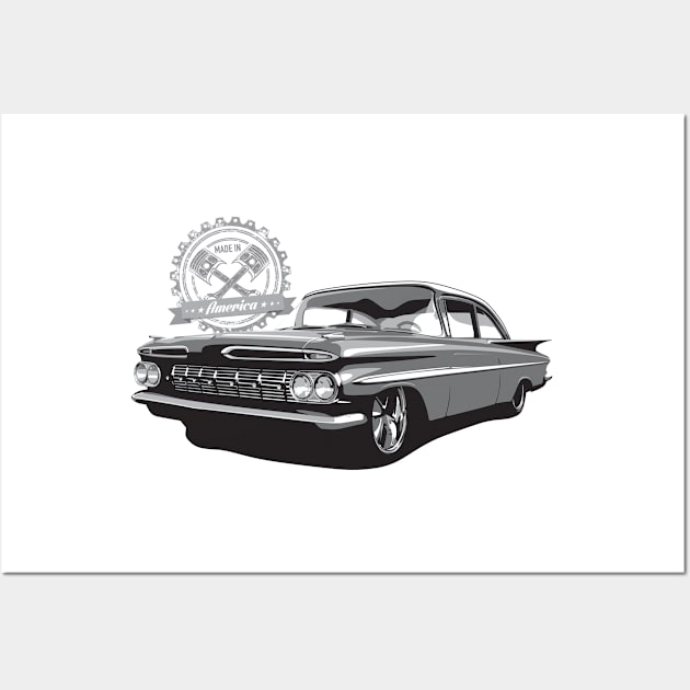 1959 Chevrolet Impala - Made in America Wall Art by 6thGear